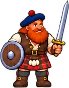 Our Hero with sword and shield